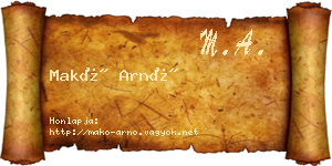 Makó Arnó névjegykártya